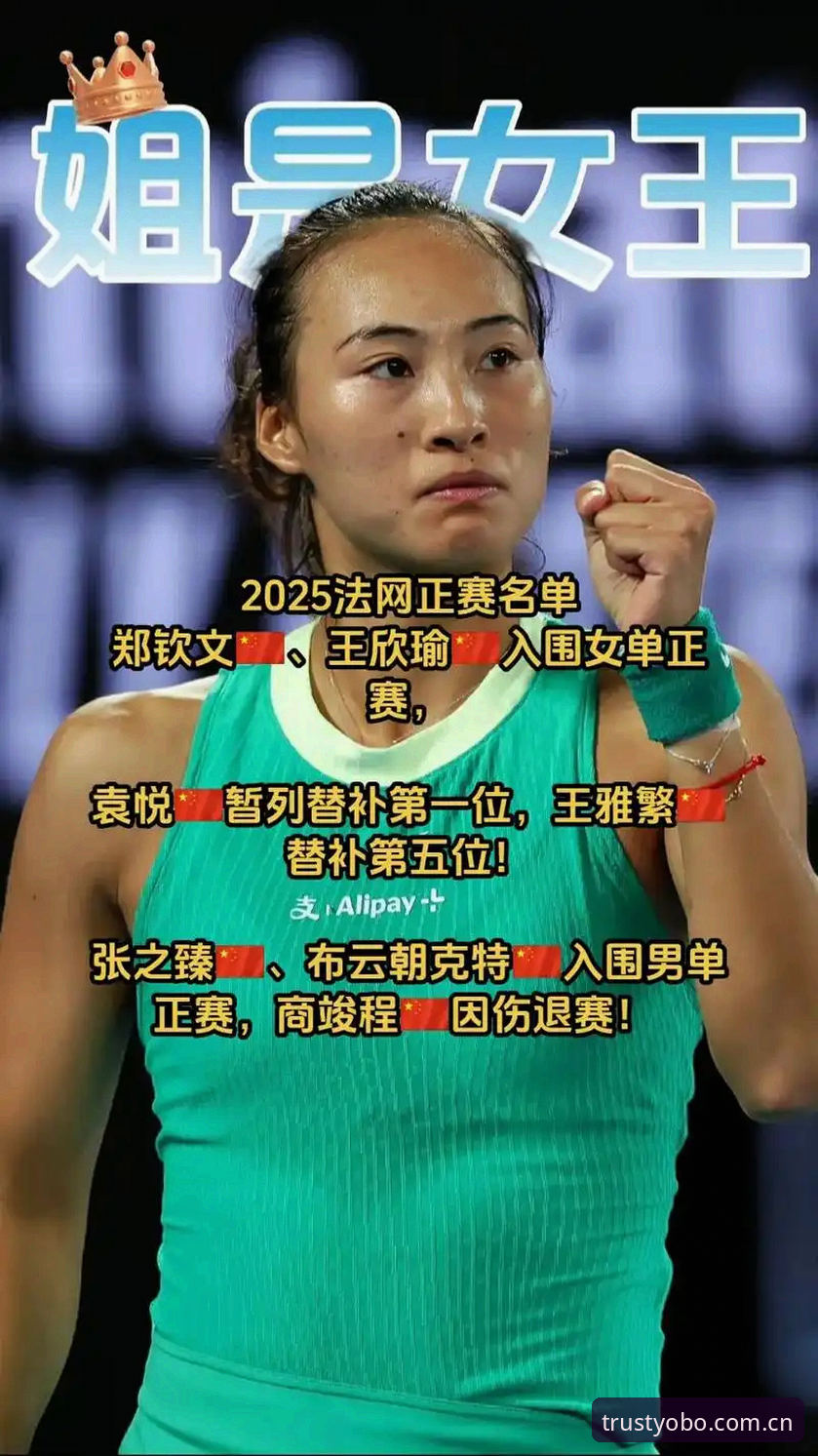 法网女单抽签：郑钦文vs王欣瑜，中国金花谁更值得信赖？